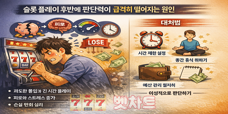슬롯 플레이 후반에 판단력이 급격히 떨어지는 원인과 대처법