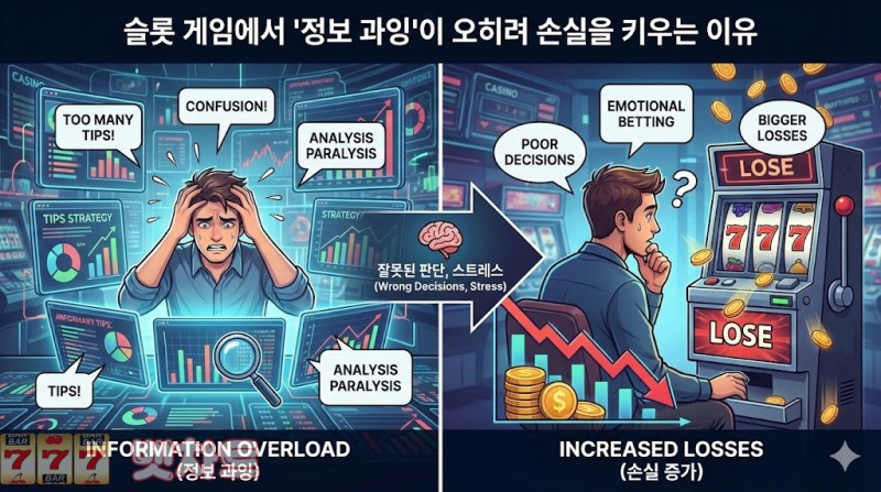 슬롯 게임에서 ‘정보 과잉’이 오히려 손실을 키우는 이유