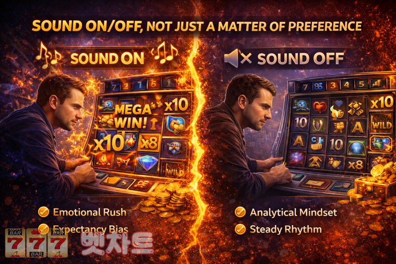 슬롯 게임에서 사운드 ON/OFF가 플레이 몰입도에 미치는 영향