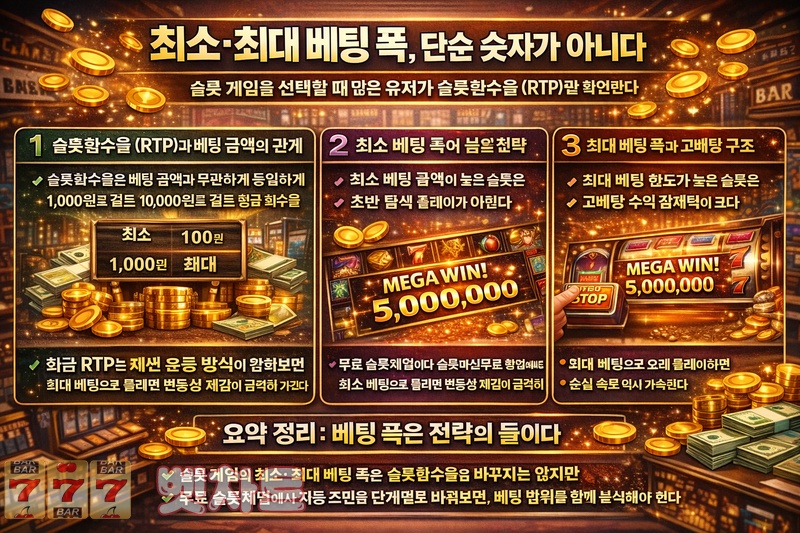 슬롯 게임의 최소·최대 베팅 폭 차이가 전략에 미치는 영향