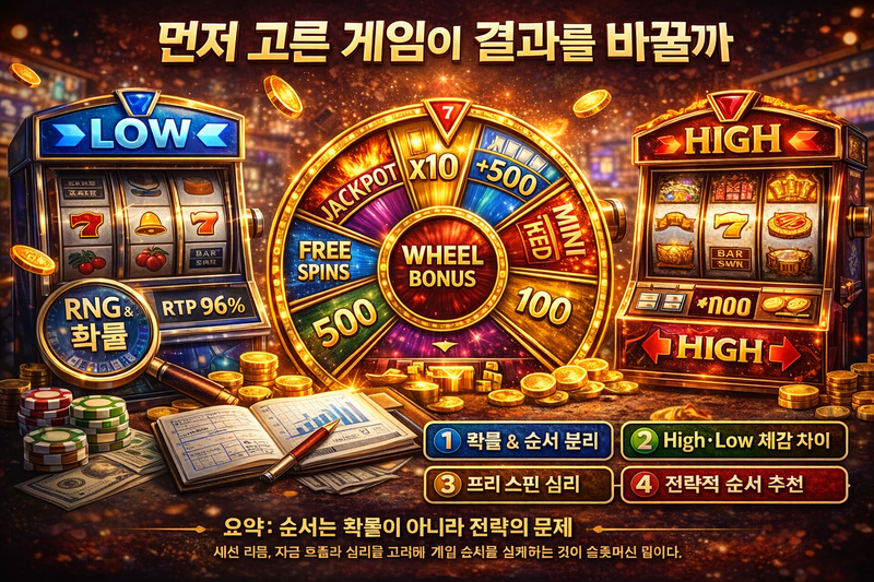 슬롯 게임에서 ‘게임 선택 순서’가 플레이 결과에 미치는 영향 분석