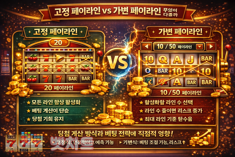 슬롯 게임의 ‘고정 페이라인’과 ‘가변 페이라인’ 구조 차이 분석