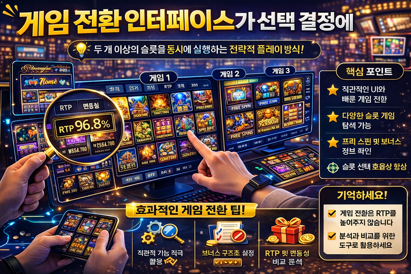 슬롯 게임에서 ‘게임 전환 인터페이스’가 선택 결정에 미치는 영향