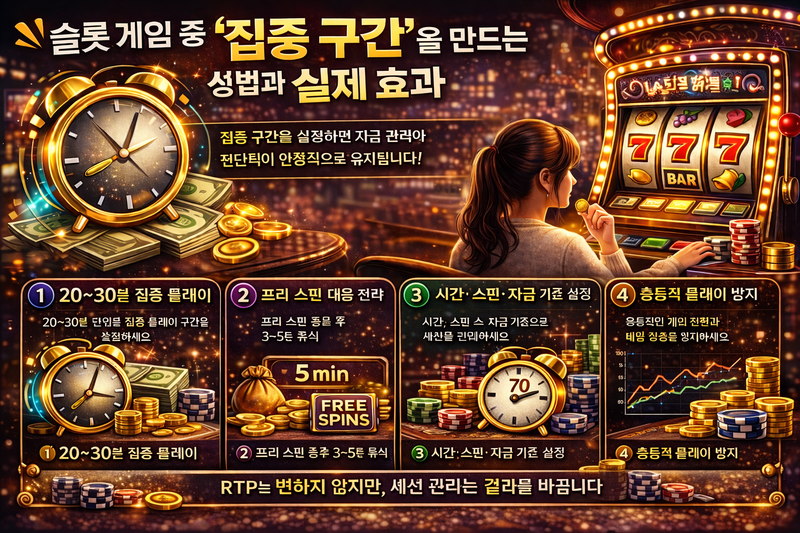 슬롯 게임 중 ‘집중 구간’을 만드는 방법과 실제 효과