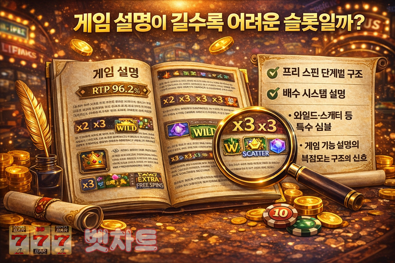 슬롯 게임에서 ‘게임 설명 텍스트 길이’가 난이도 체감에 미치는 영향