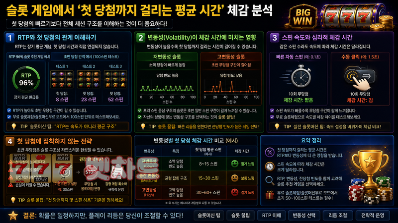 슬롯 게임에서 ‘첫 당첨까지 걸리는 평균 시간’ 체감 분석