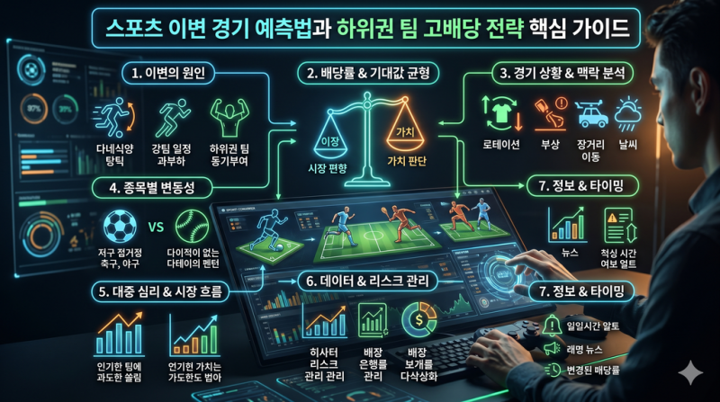 하위권 팀 이변 경기 공략법 고배당 스포츠베팅 전략