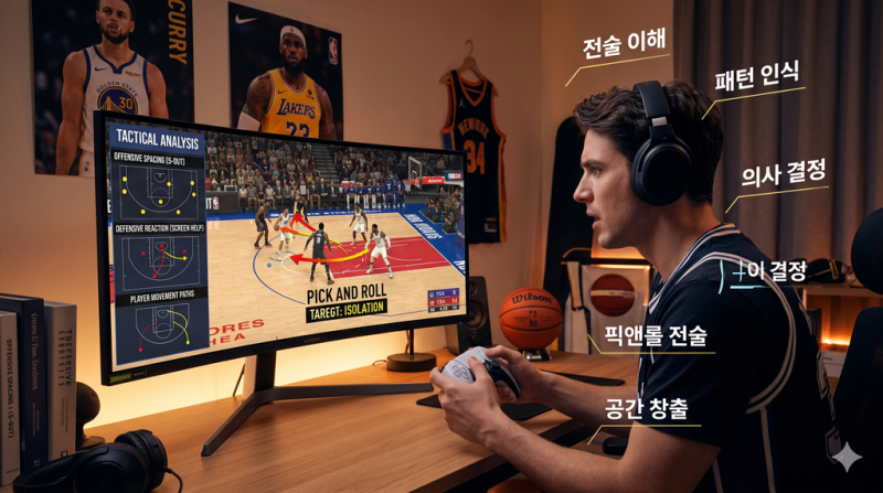 스포츠 비디오 게임은 실제 농구 전술 이해에 도움이 될까?