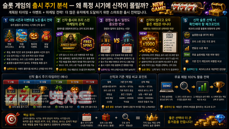 슬롯 게임의 출시 주기 분석 — 왜 특정 시기에 신작이 몰릴까?