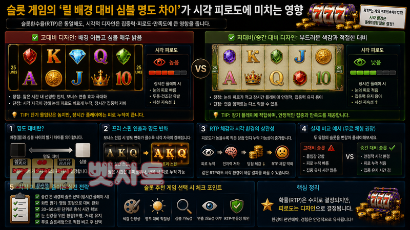슬롯 게임의 ‘릴 배경 대비 심볼 명도 차이’가 시각 피로도에 미치는 영향