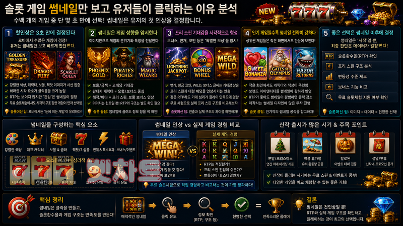 슬롯 게임 썸네일만 보고 유저들이 클릭하는 이유 분석