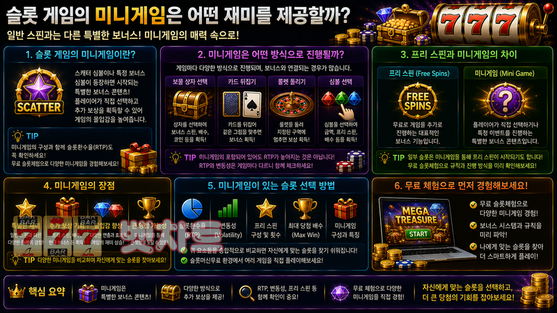 슬롯 게임의 미니게임은 어떤 재미를 제공할까?