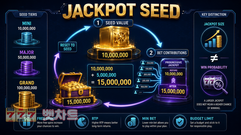 슬롯의 잭팟 시드값(Jackpot Seed)은 누적 당첨금과 어떤 관계가 있을까?