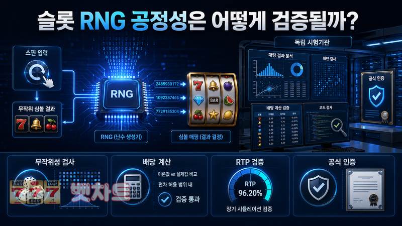 슬롯 게임의 난수생성기(RNG)는 공정성을 어떻게 검증받을까?