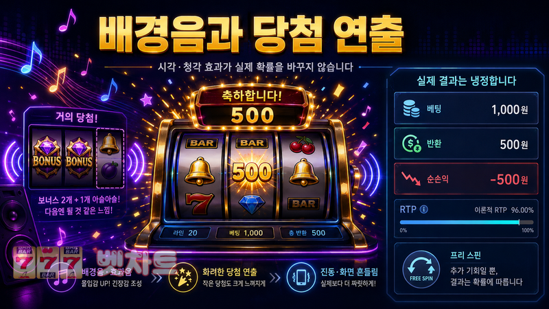 슬롯 게임의 배경음과 당첨 연출은 당첨 빈도를 어떻게 착각하게 만들까?
