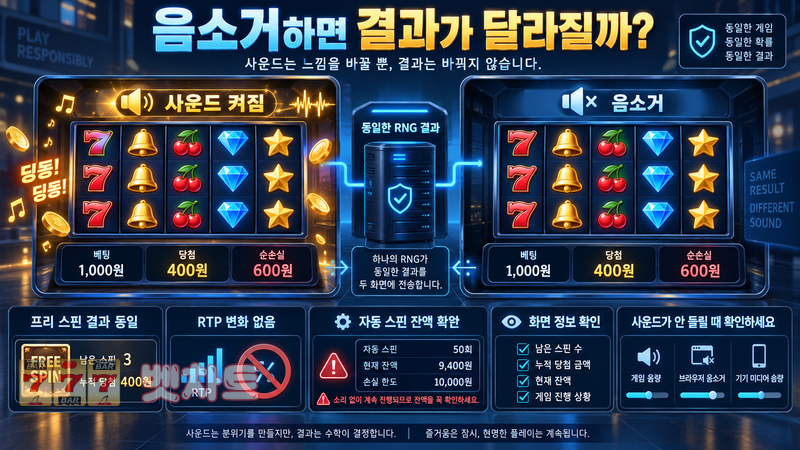 슬롯 게임의 음소거 기능과 사운드 설정은 게임 결과에 영향을 줄까?