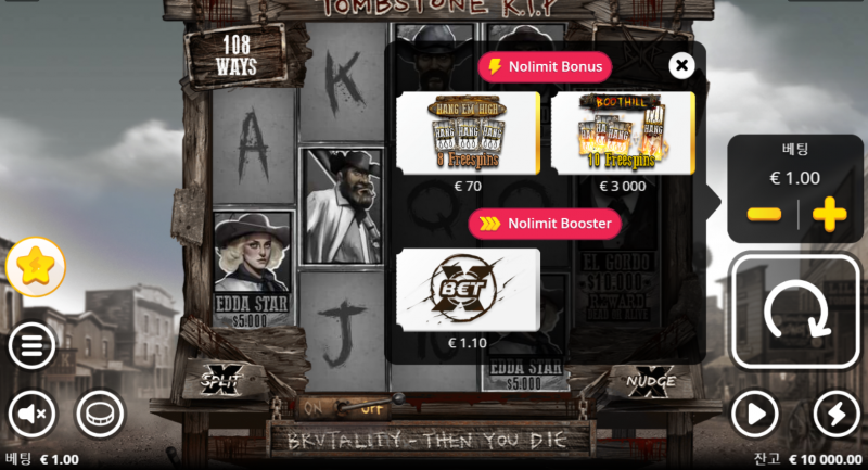 Tombstone R.I.P. 슬롯의 Hang 